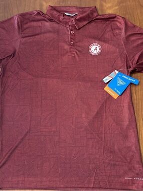 Columbia Alabama Crimson Tide Super Terminal Tackle Polo Shirt Red Men’s Medium
